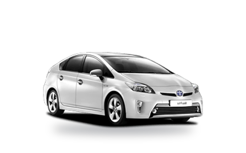 White Toyota Prius